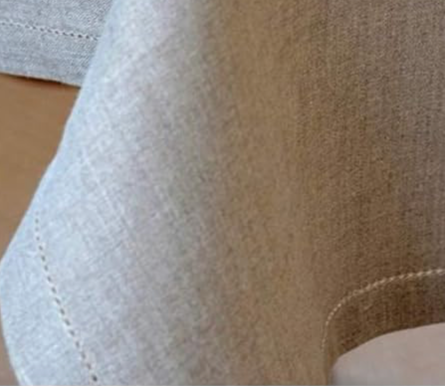 Stoffservietten Leinen beige mit Hohlsaum