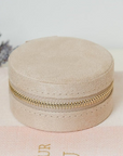 Schmuckbox rund klein Velours, mehrere Farben