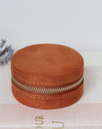 Schmuckbox rund klein Velours, mehrere Farben