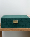 Schmuckbox Velours groß zweistöckig