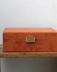 Schmuckbox Velours groß zweistöckig