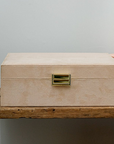 Schmuckbox Velours groß zweistöckig