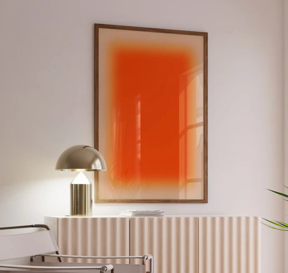 Bild Kunstdruck neon orange abstrakt