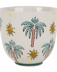 Tasse Espresso mit Palmen bunt