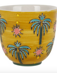Tasse Espresso mit Palmen bunt