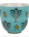 Tasse Espresso mit Palmen bunt