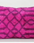 Kissen Samt Ikat Pinktöne, 40 x 60 cm