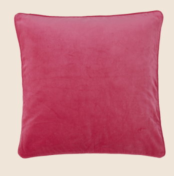 Kissen Samt mit Paspel Ton in Ton, 60 x 60 cm