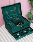 Schmuckbox Samt mit Schublade L