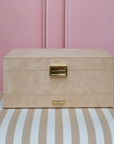 Schmuckbox Samt mit Schublade L
