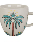 Tasse Espresso multicolor Palme mit Henkel