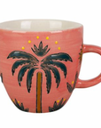 Tasse Espresso multicolor Palme mit Henkel