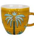 Tasse Espresso multicolor Palme mit Henkel