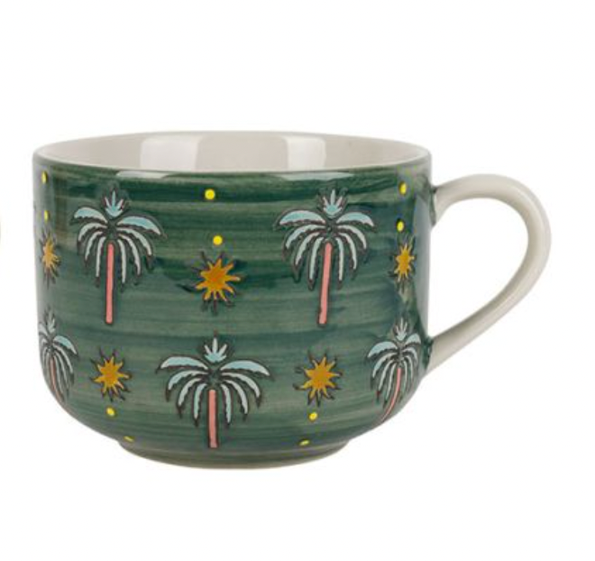 Tasse groß mit Palmen