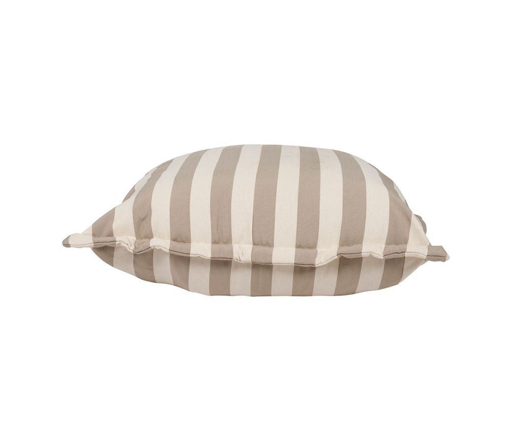 Fußhocker Outdoor gestreift beige-ecru