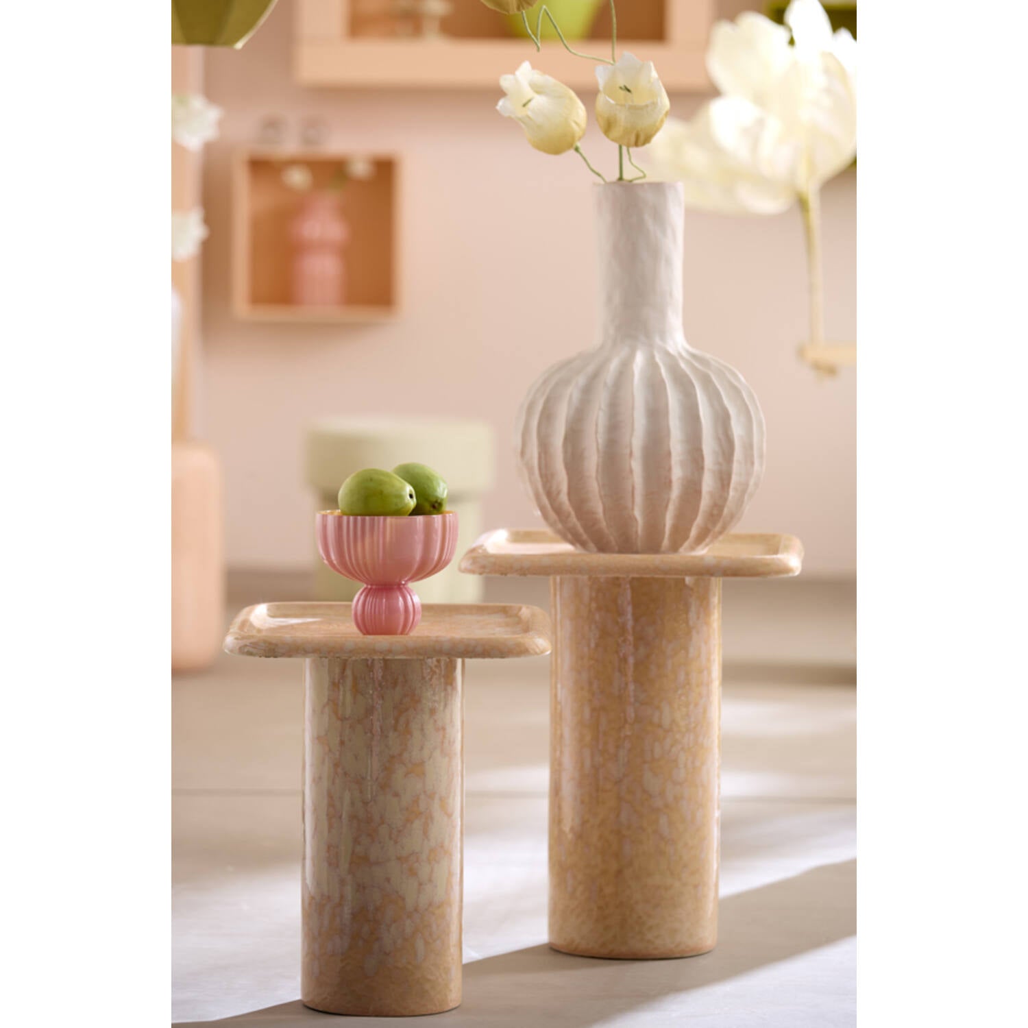 Vase rosé/gelb