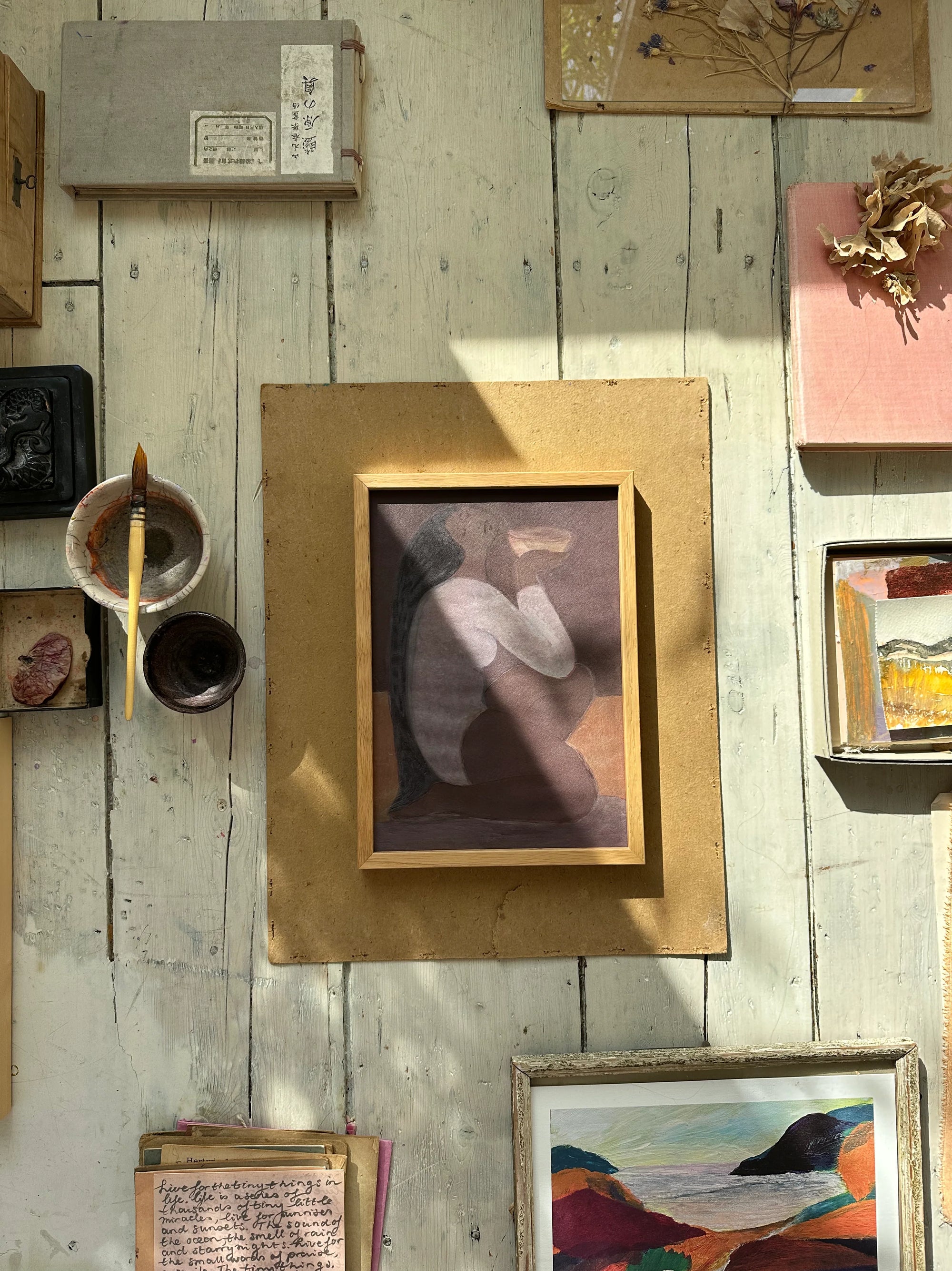 Bild Kunstdruck Frau dunkel mit Schale