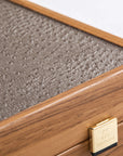 Backgammon Holz mit Leder