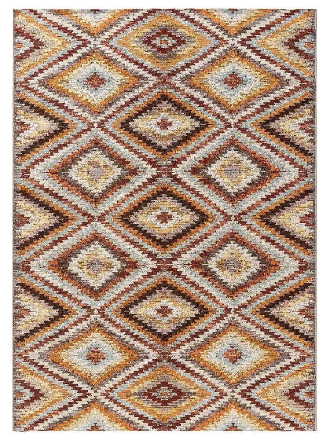 Teppich In- und Outdoor Raute multicolor