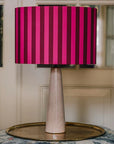 Lampenschirm Streifen fuchsia/bordeaux