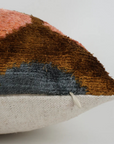 Kissen Ikat 50x50 nougat/ lachs / petrol