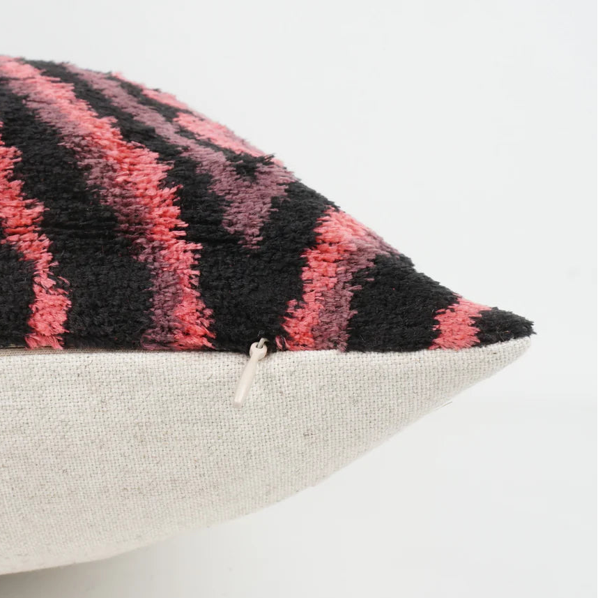 Kissen Ikat 50x50 rosa/karamell/braun