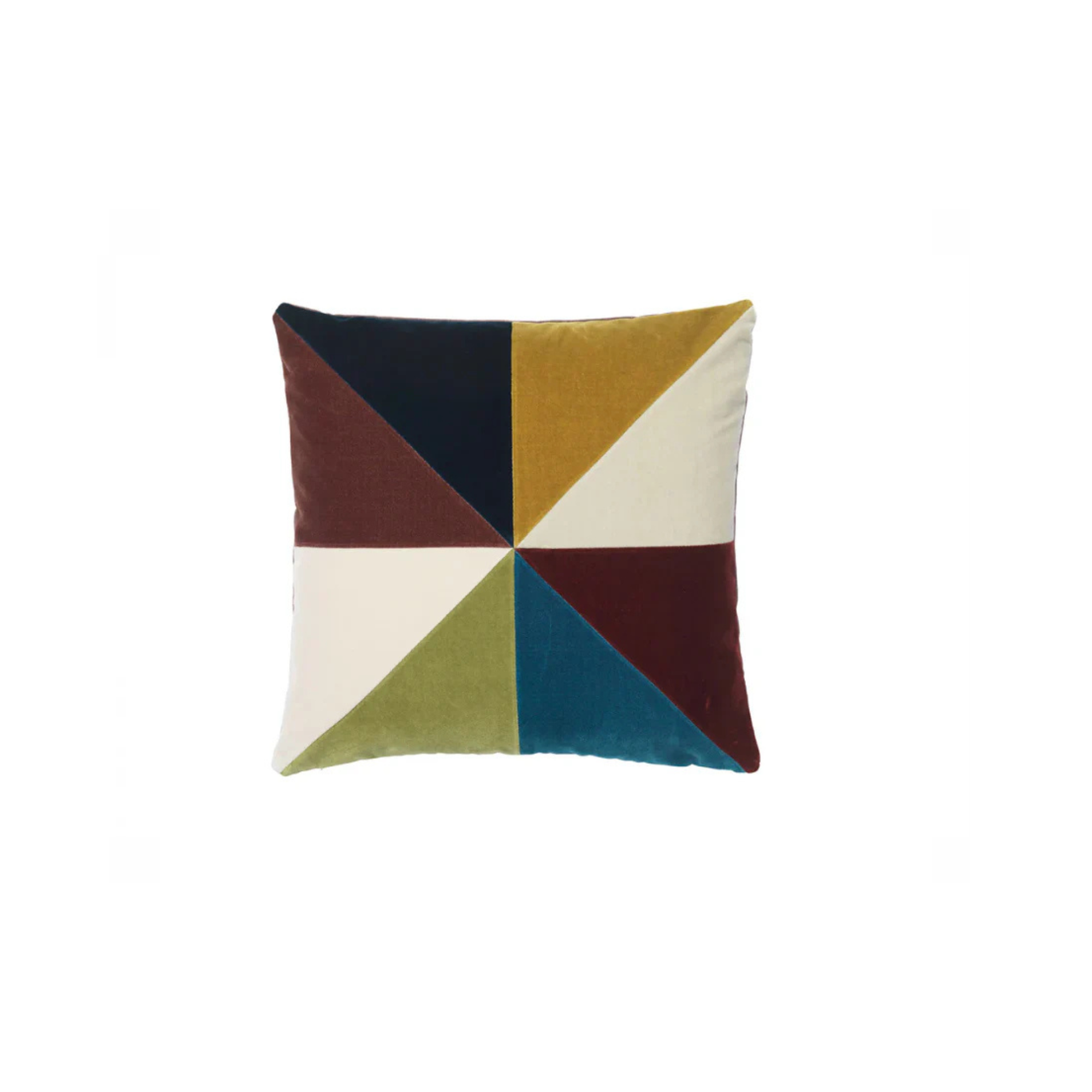 Kissen Samt 40x40, Patchwork Ecken gedeckt