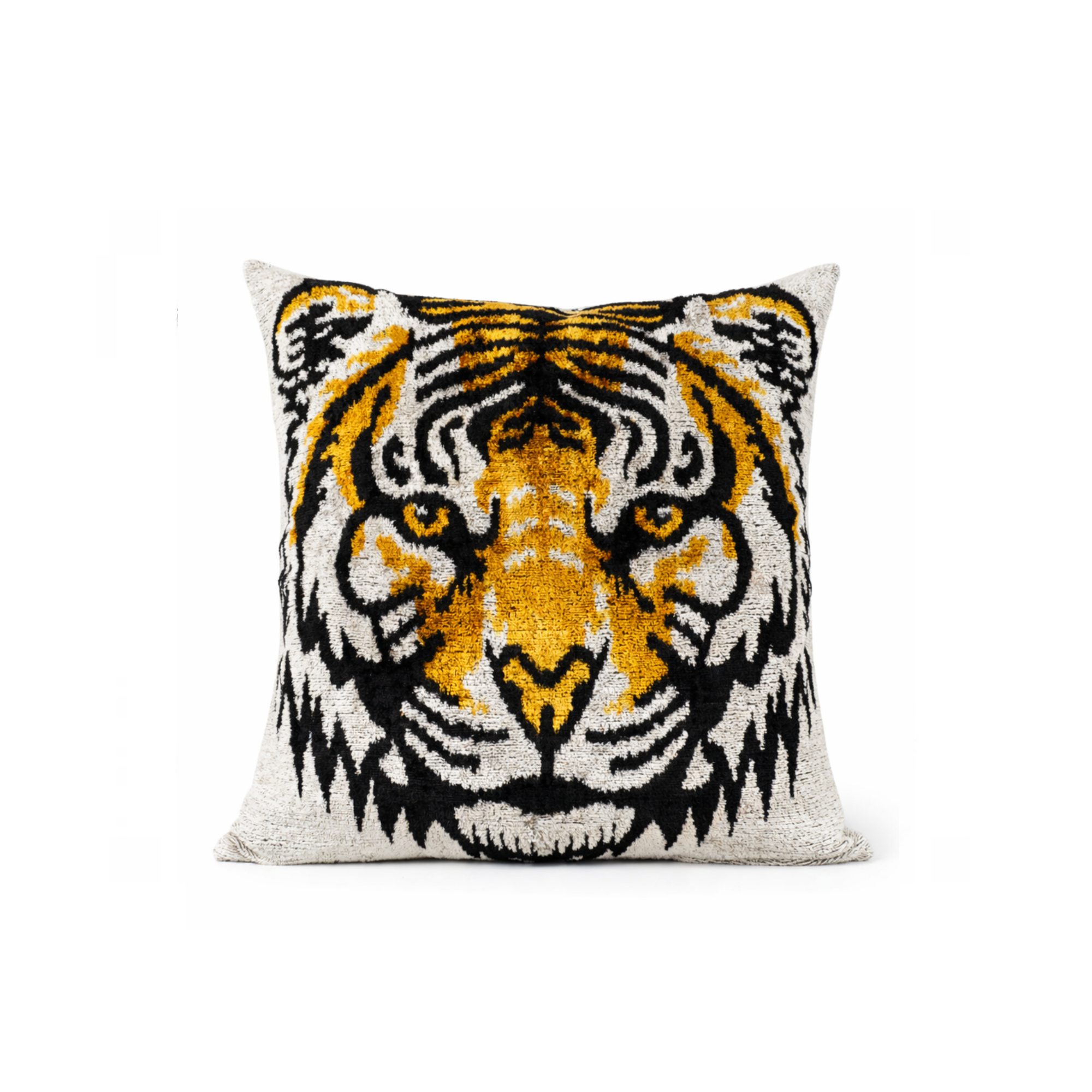 Kissen Ikat 50x50 Tigerkopf