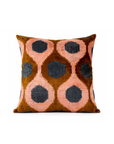 Kissen Ikat 50x50 nougat/ lachs / petrol