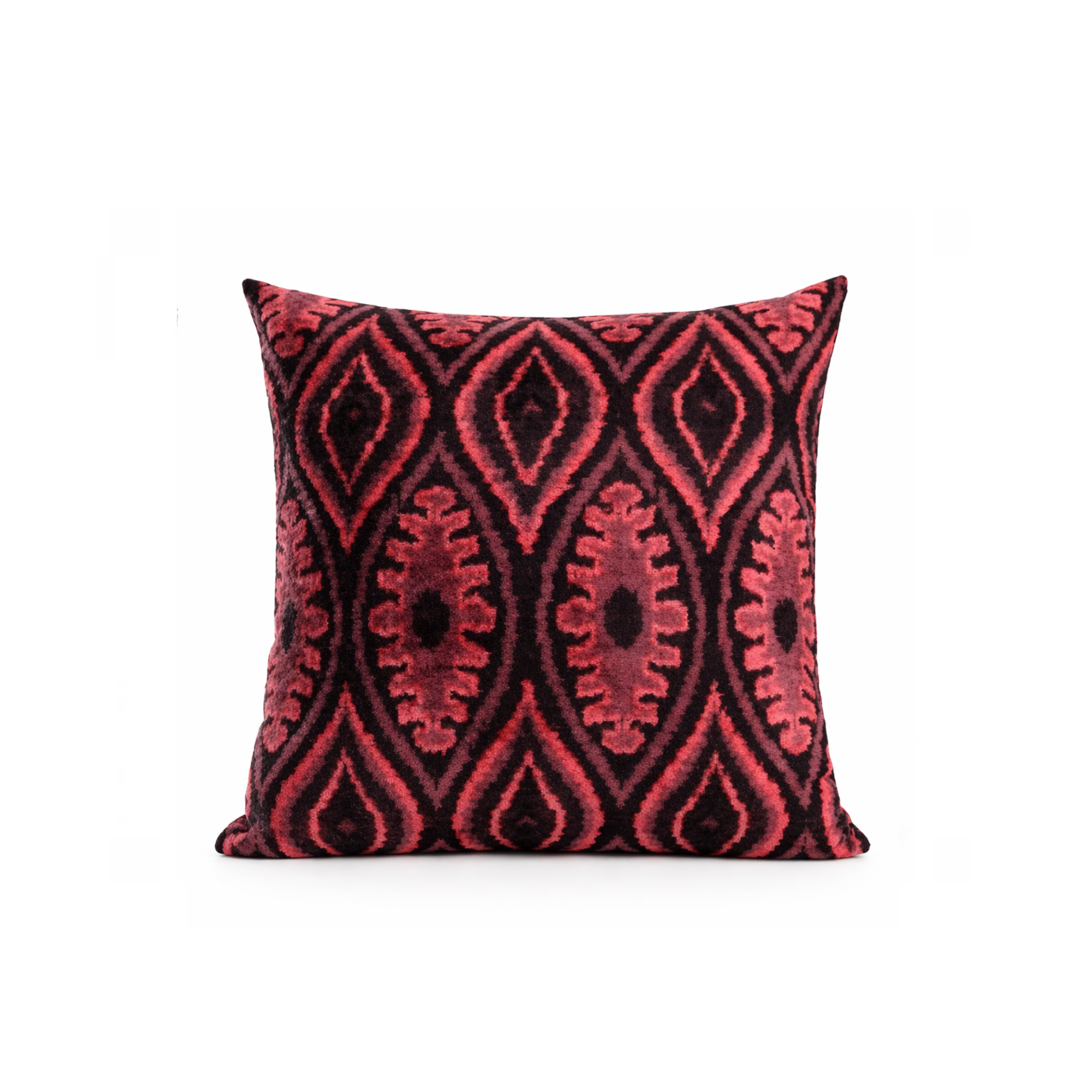 Kissen Ikat 50x50 rosé/ grau/ schwarz