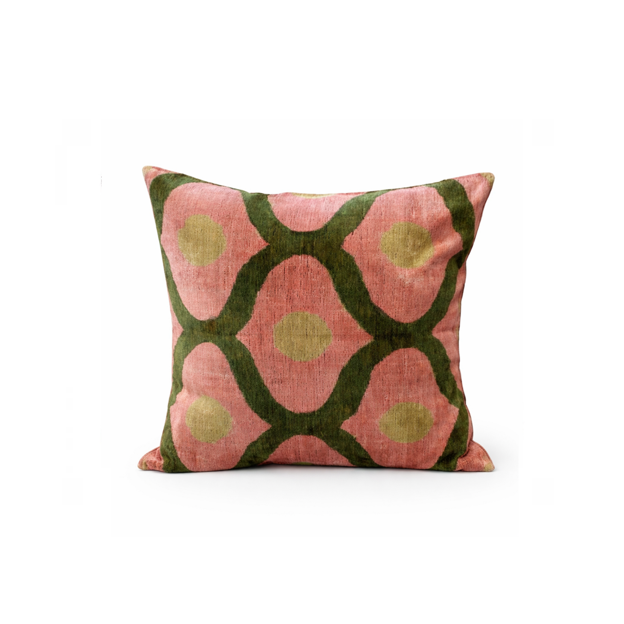 Kissen Ikat 50x50 rosé/ grün