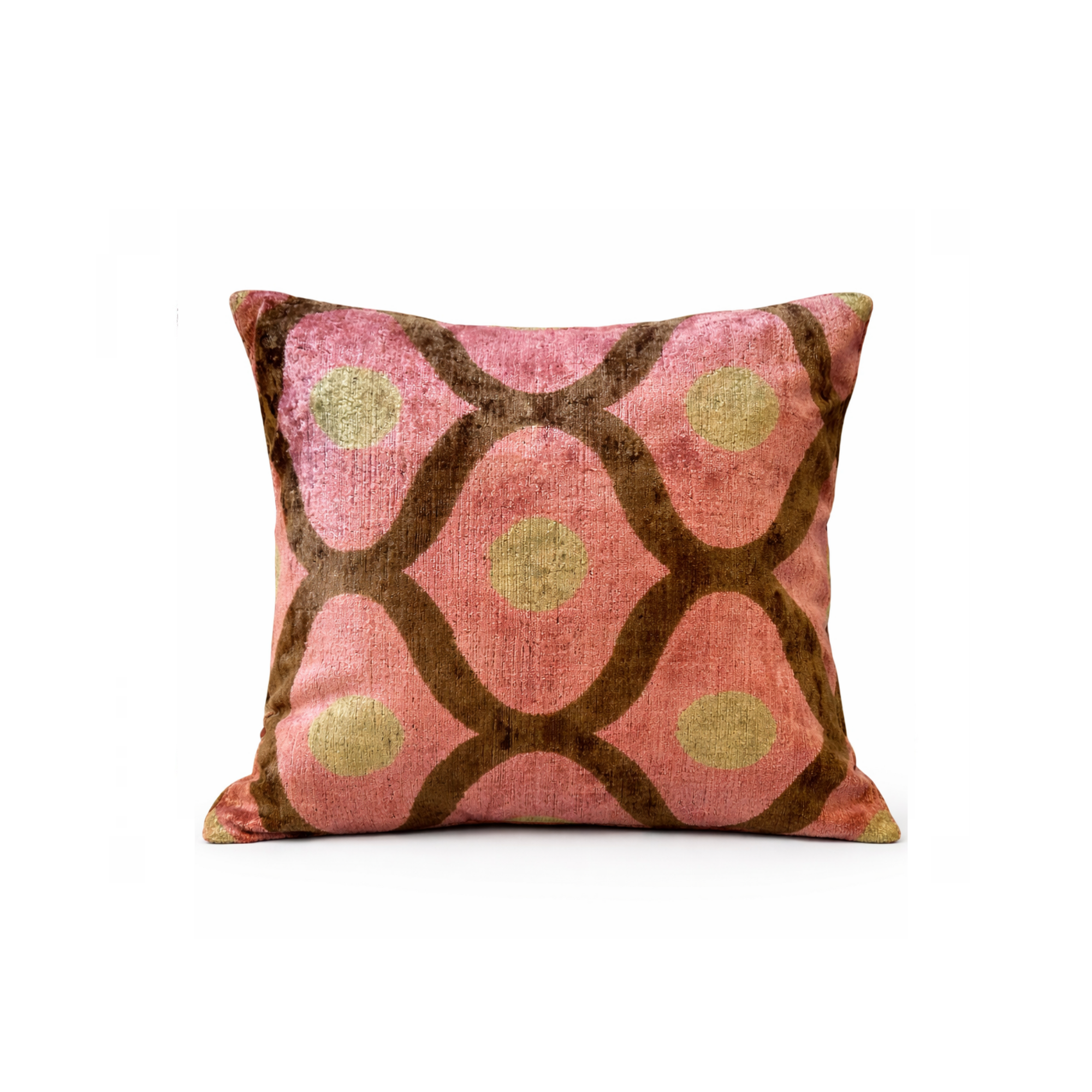 Kissen Ikat 50x50 rosé/ braun