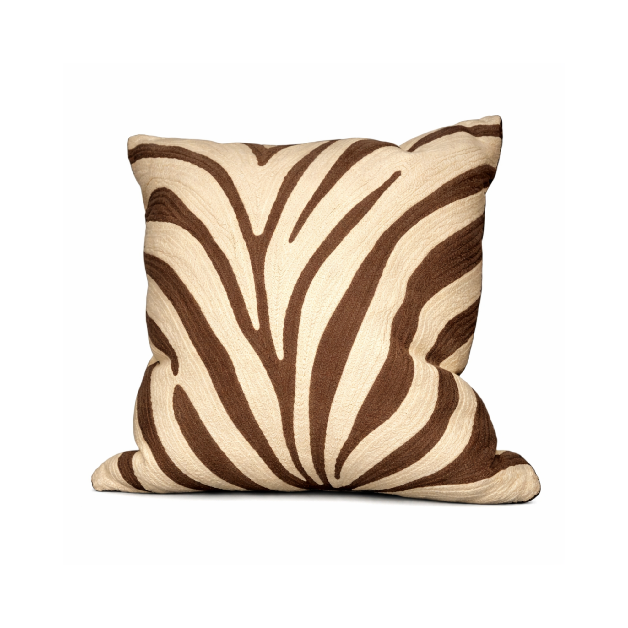 Kissen Zebra braun weiß