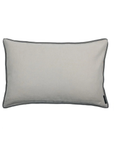 Kissen Stickerei geometrisch mint/ocker - Rückseite uni beige