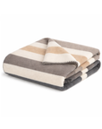 Decke 150 x 200cm grau/braun gestreift