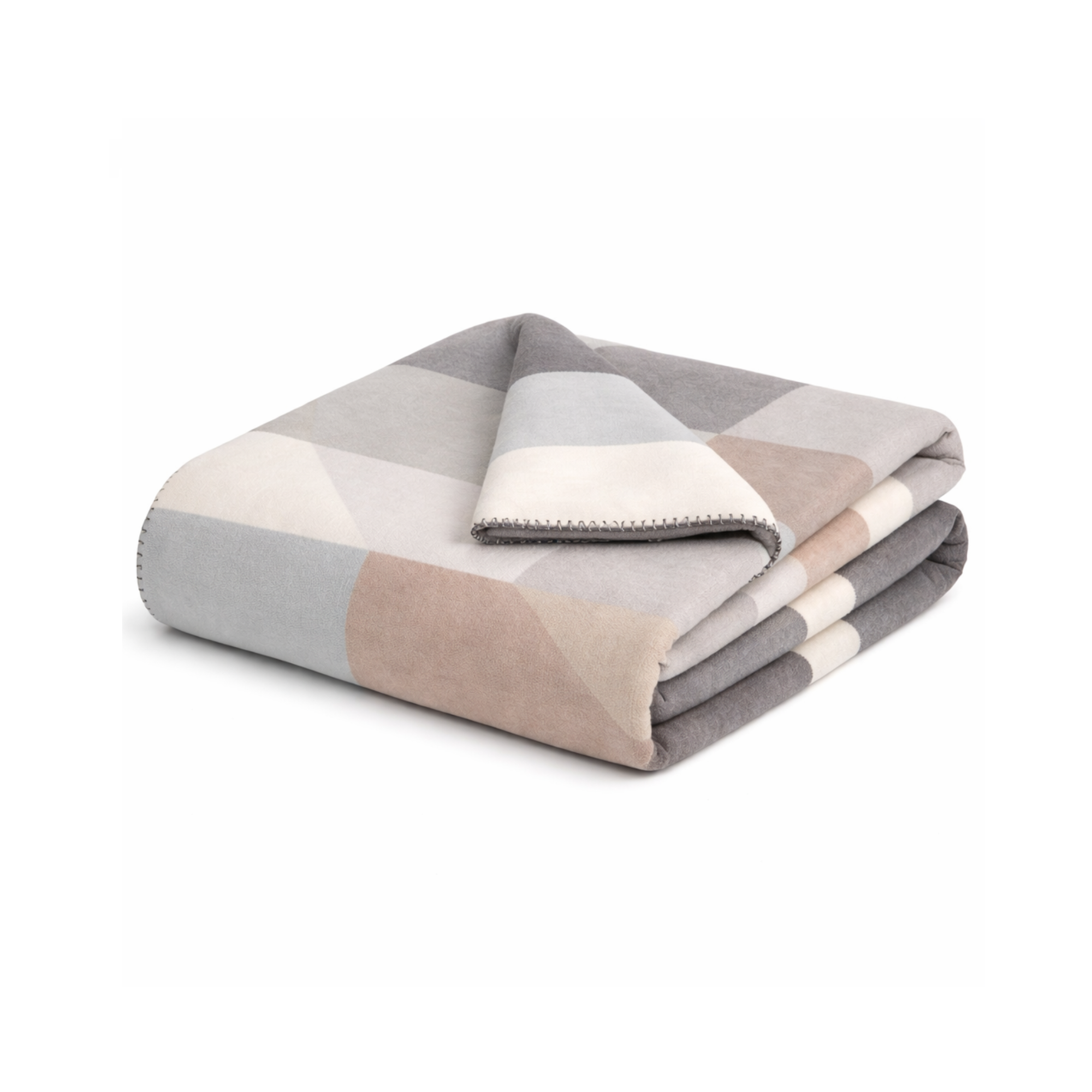 Decke 150 x 200cm grau geometrisch