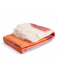 Decke gestreift mit weißen Fransen, multicolor Orange