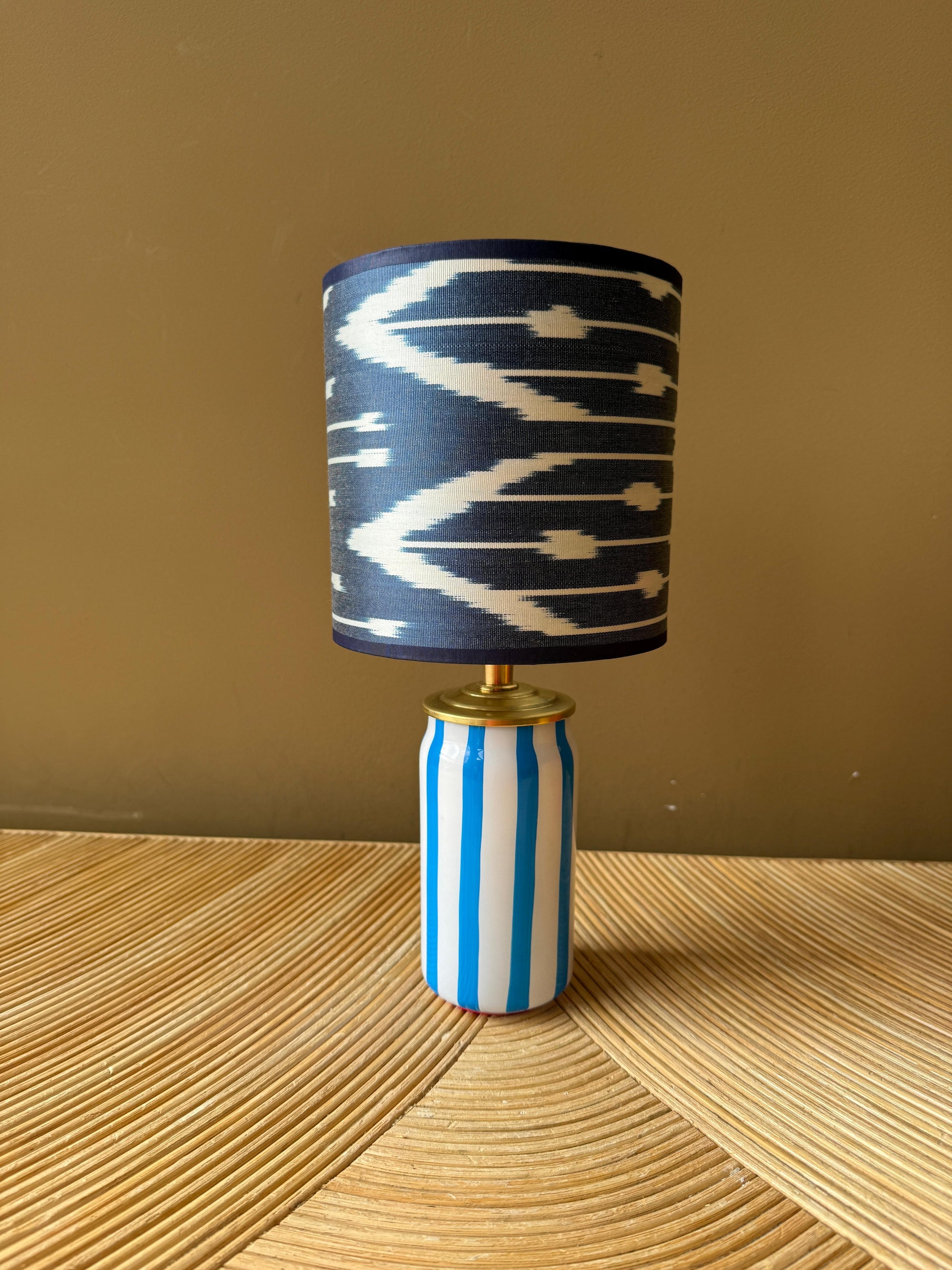 Lampenschirm Ikat blau