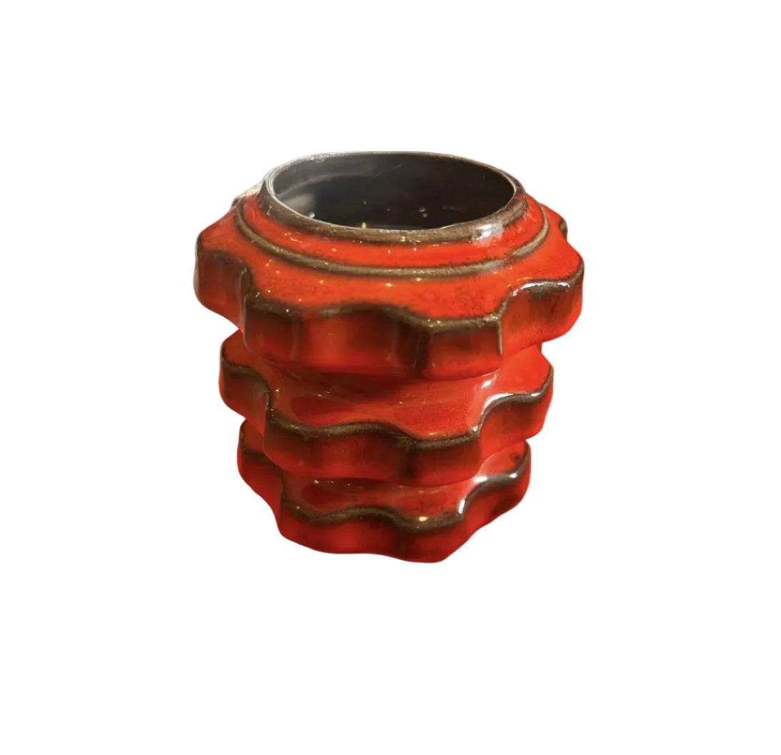 Vase Keramik rot