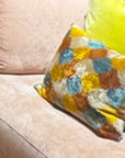 Kissen Ikat Samt 40x50cm Kacheln