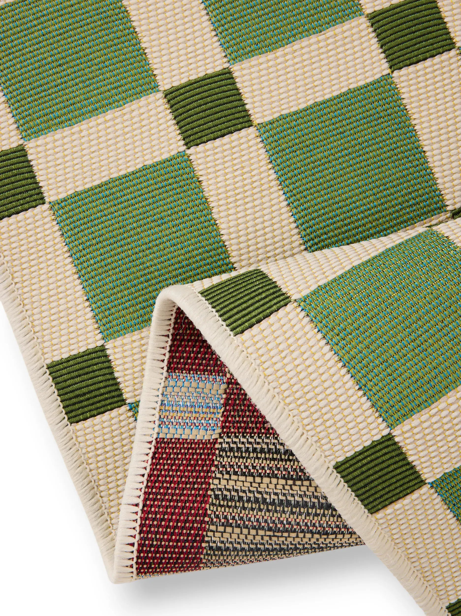 Teppich In- und Outdoor Karos grün