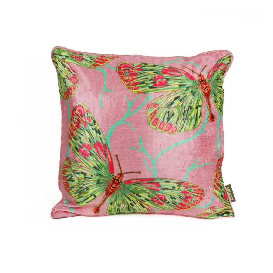 Kissen Schmetterling allover rosa 50 x 50 cm