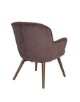 Sessel Lounge in Pflaumenton und Eichenholz