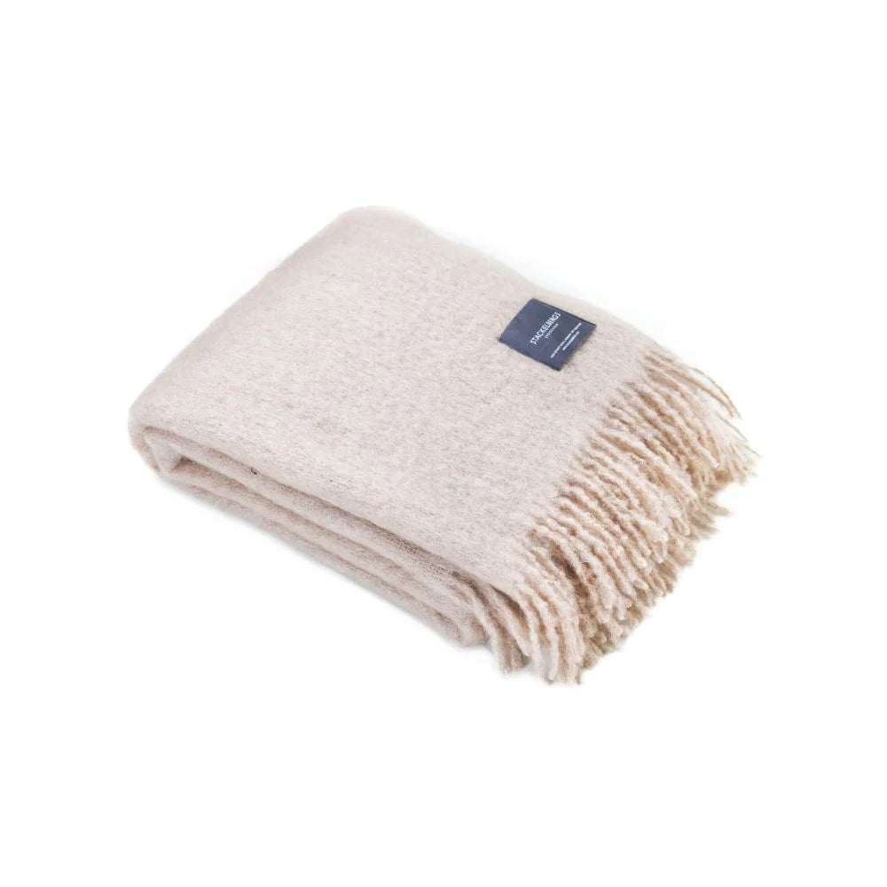 Decke Mohair uni sand
