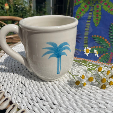 Tasse Palme blau