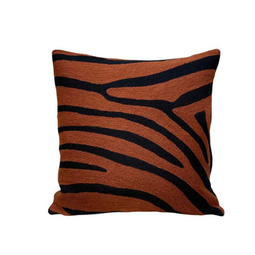 Kissen Zebra braun schwarz