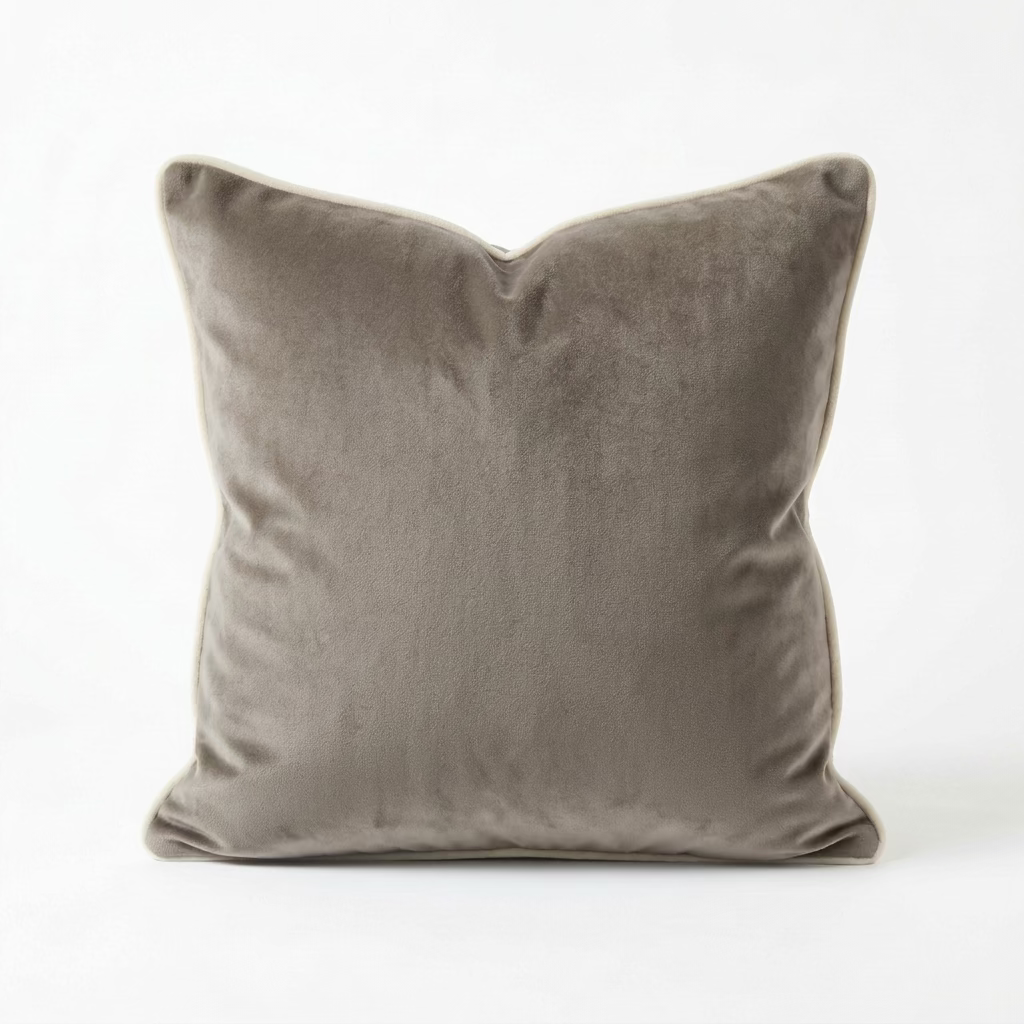 Kissen Samt mit Kontrastpaspel, 50x50cm – curtisandcurtis