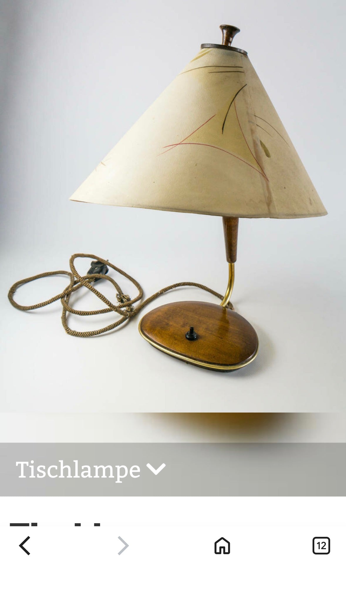 Tischleuchte Vintage Temde aus Deutschland, 60er Jahre