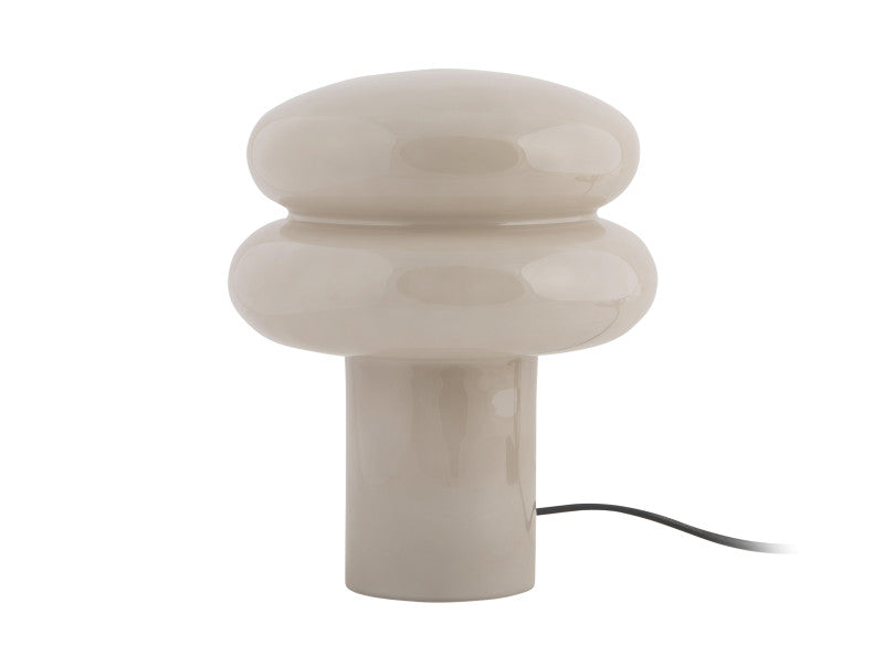 Tischlampe Glas taupe