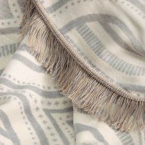 Decke 150 x 200cm graphisches Muster beige